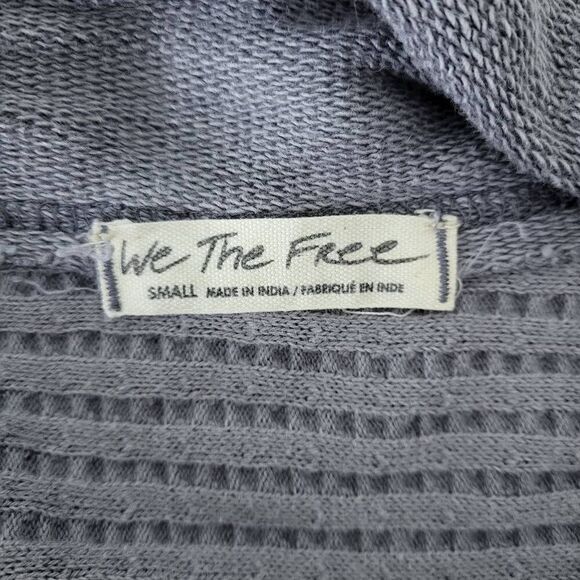 We The Free People Womens Hazel Cardi Jacket Small Gray Full Zip Slouchy Grunge - Picture 5 of 8